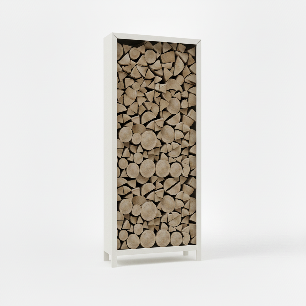 Houtopslag wit gepoedercoat 180x80x40cm