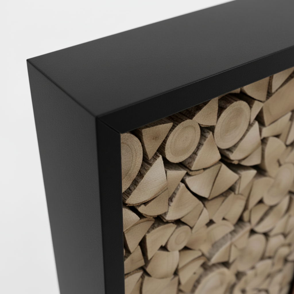 Houtopslag zwart gepoedercoat 100x120x40cm