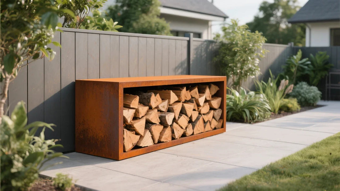 Houtopslag met zitfunctie: 2-in-1 bank voor hout én gezelligheid