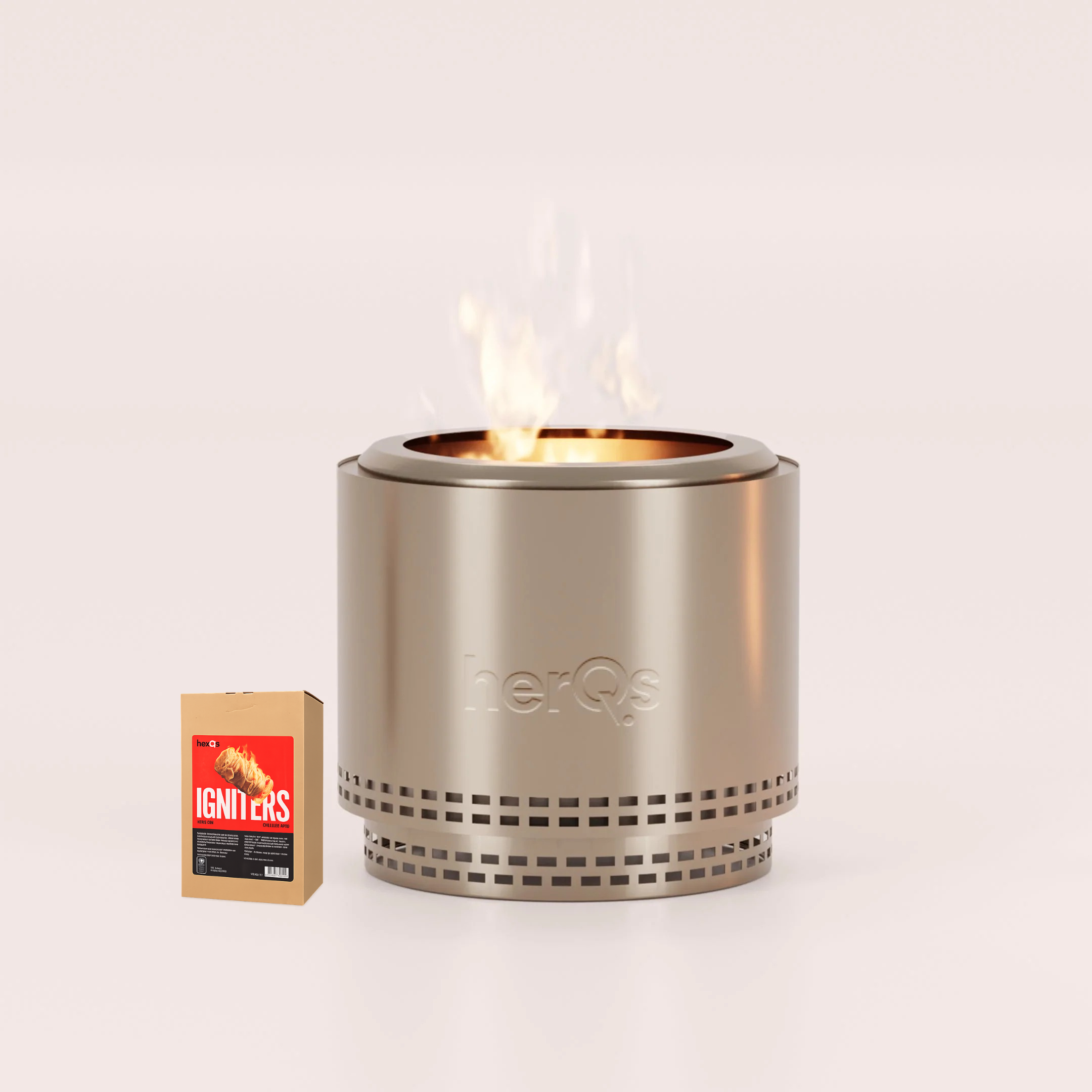 HerQs smokeless firepit blaze + 100 gratis fire starters