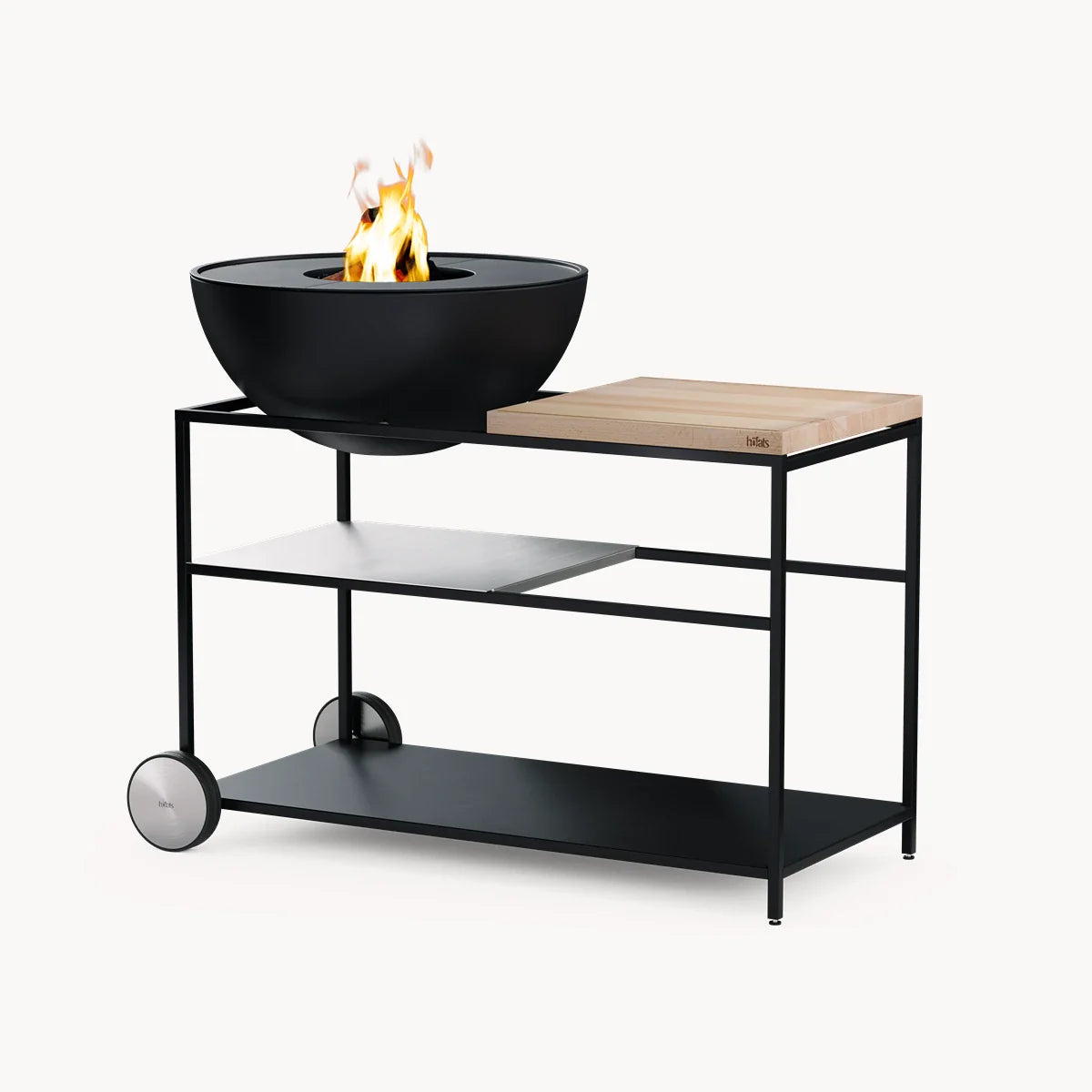 Höfats fire kitchen met bowl 70 plancha bbq set