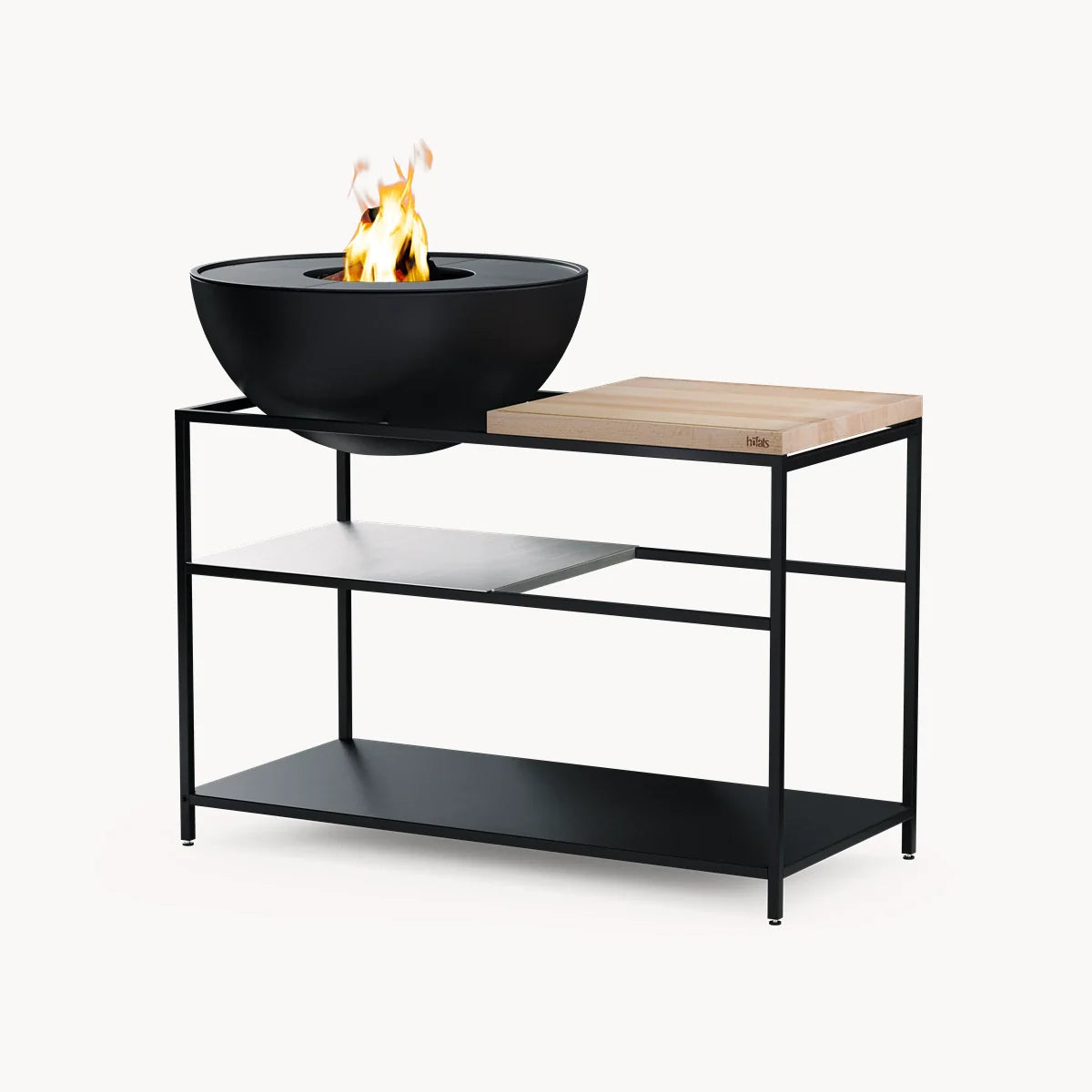 Höfats fire kitchen met bowl 70 plancha bbq set