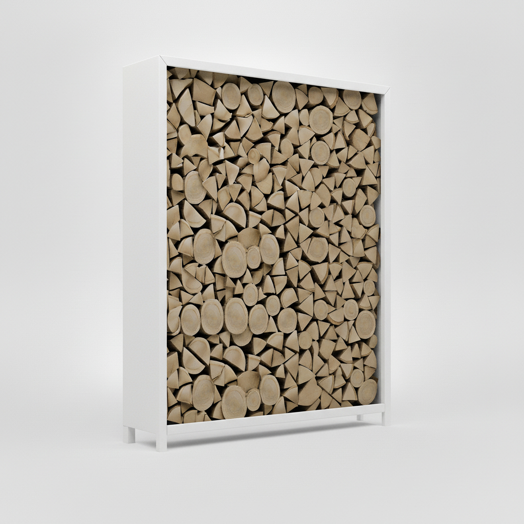Houtopslag wit gepoedercoat 180x120x40cm