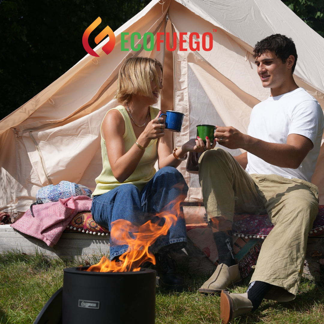 EcoFuego el campo vuurkorf met 4 navulkaarsen