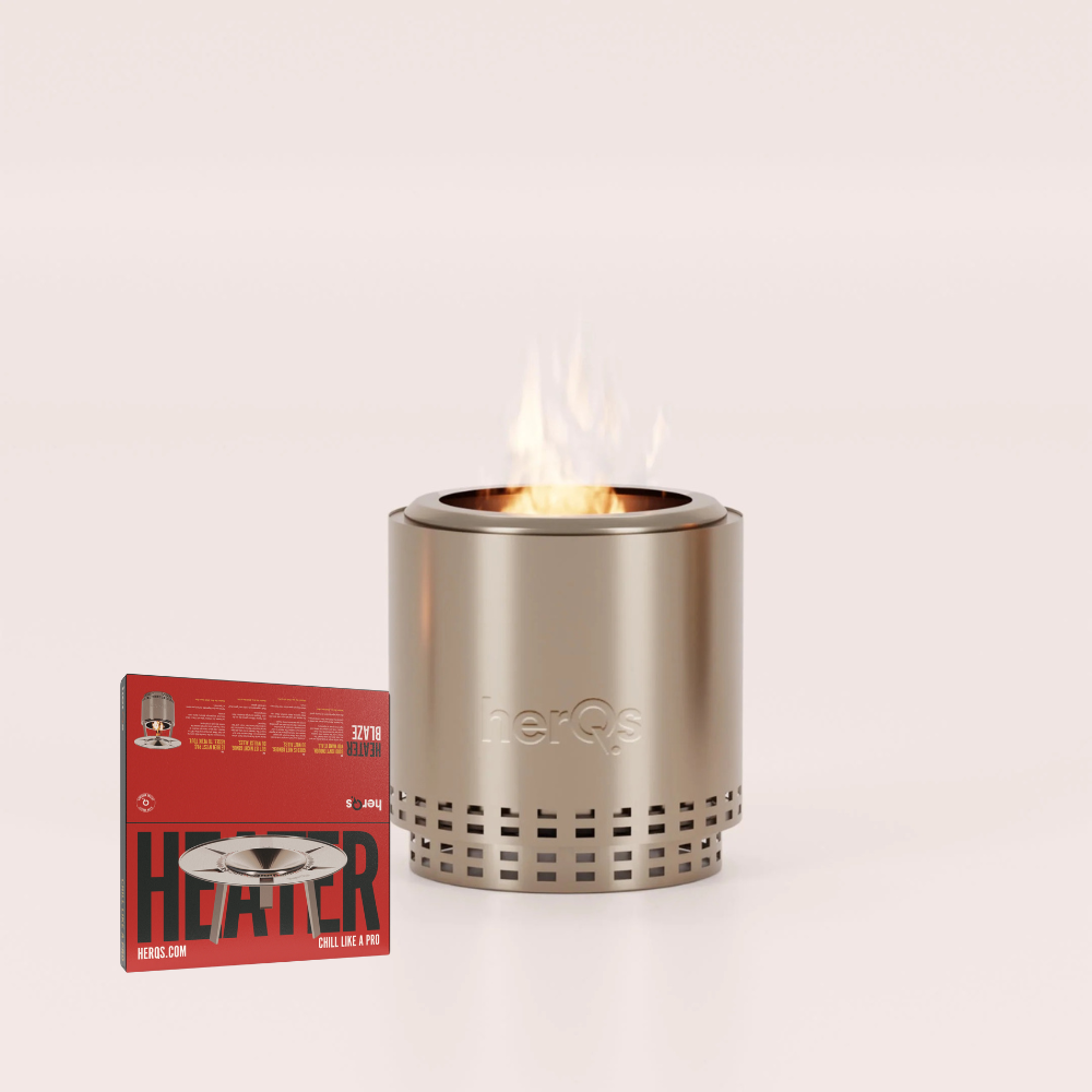 HerQs cozy comfort bundel - smokeless firepit + heater