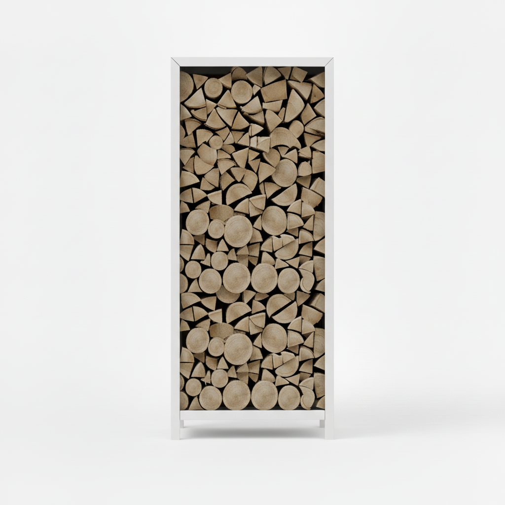 Houtopslag wit gepoedercoat 180x80x40cm