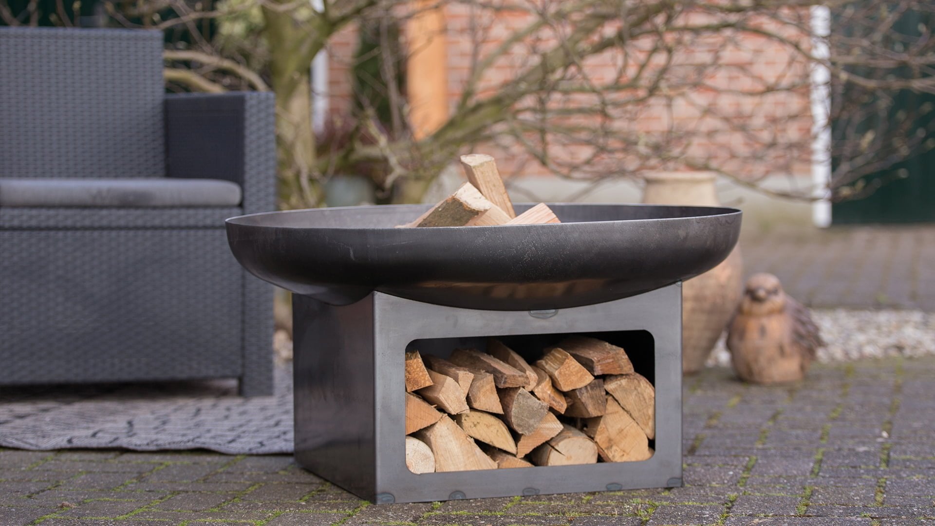 Redfire juva vuurschaal zwart industrieel