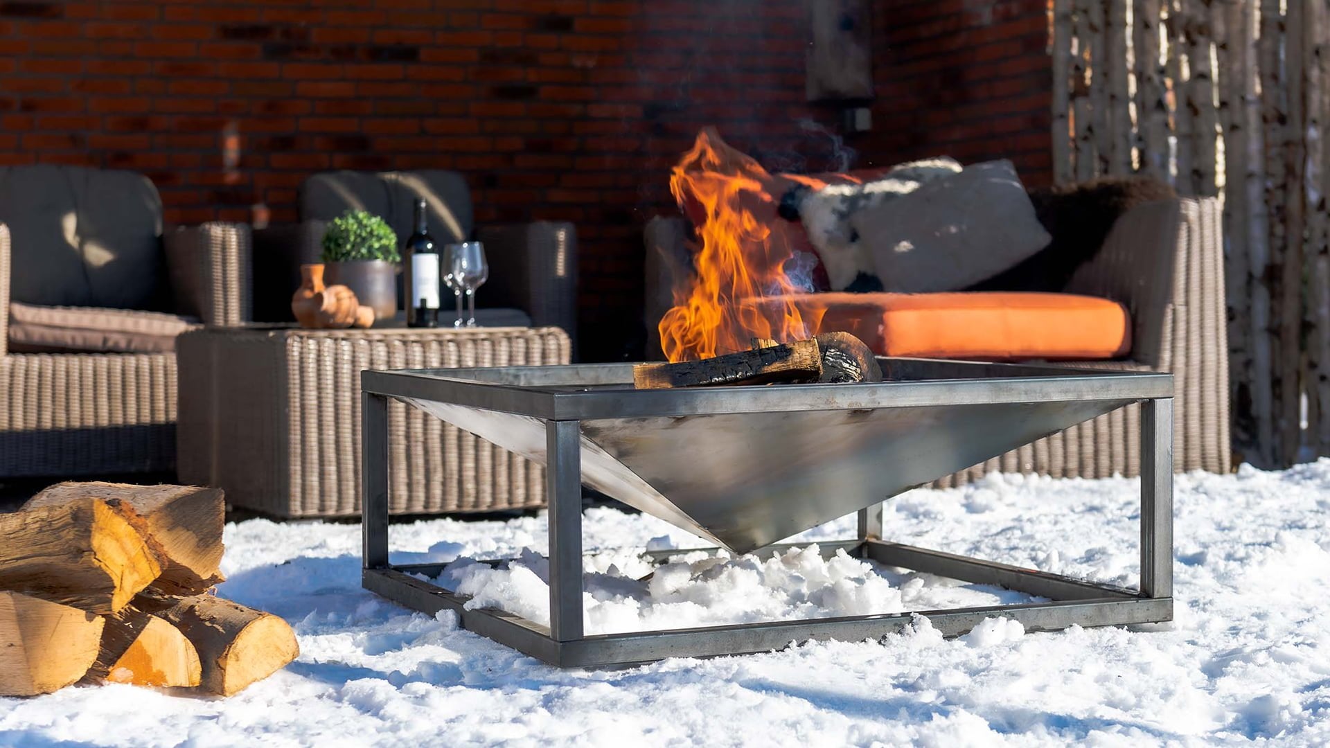 Redfire tervo vuurschaal zwart industrieel