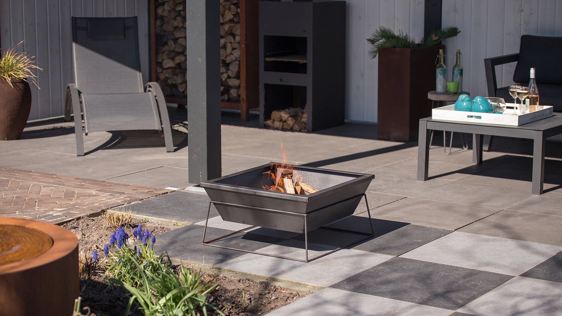 Redifre reso vuurschaal zwart industrieel