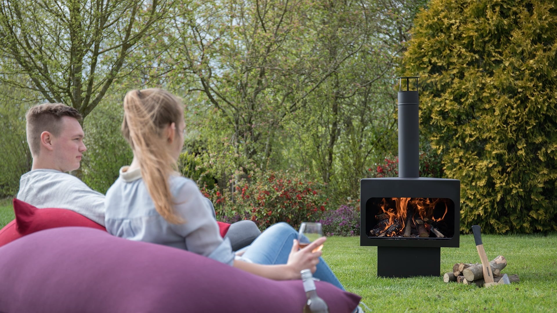 Redfire jersey vuurhaard XL zwart