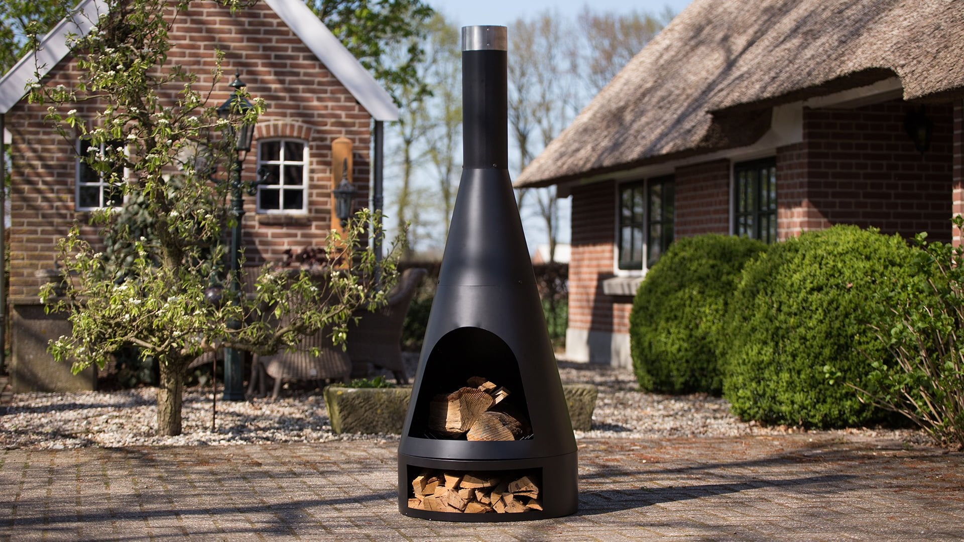 Redfire kingston vuurhaard groot zwart