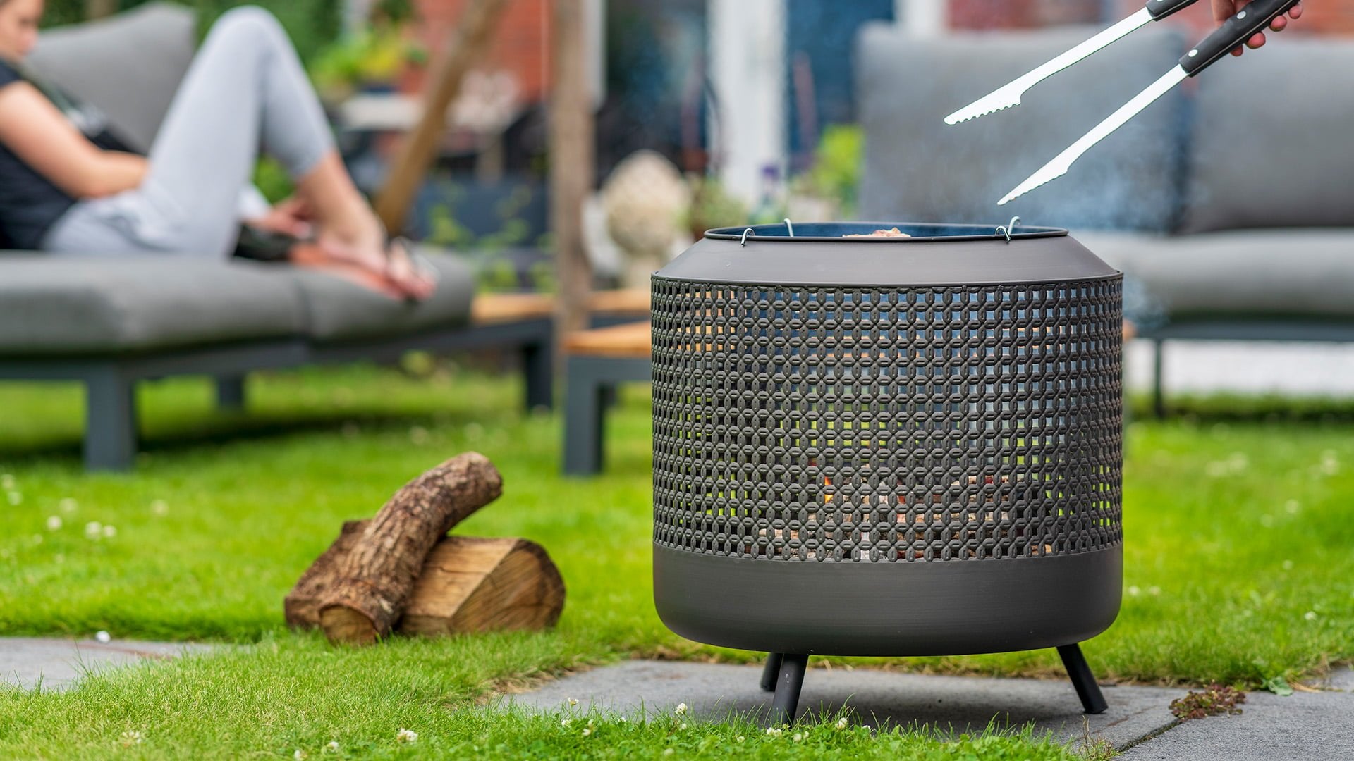 Redfire midland vuurkorf met BBQ grill zwart