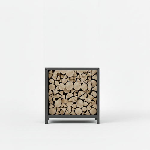 Houtopslag antraciet gepoedercoat 100x100x40cm