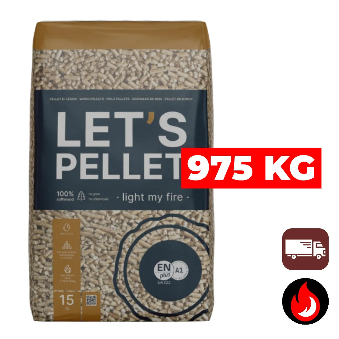 975 kg | Let's Pellet houtpellets | ENplus A1