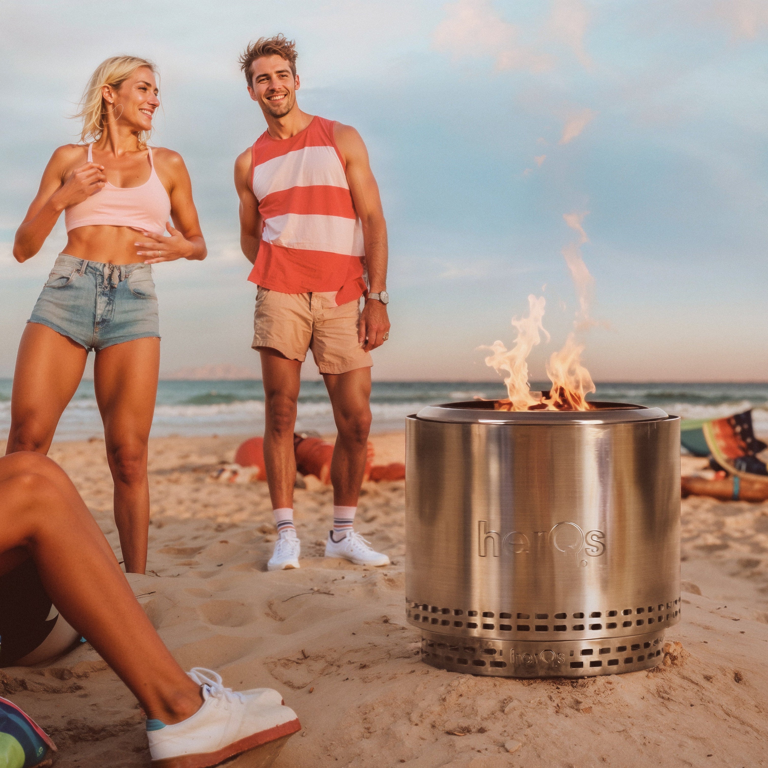 HerQs smokeless firepit blaze