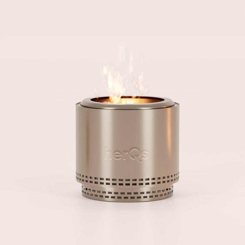 HerQs smokeless firepit blaze