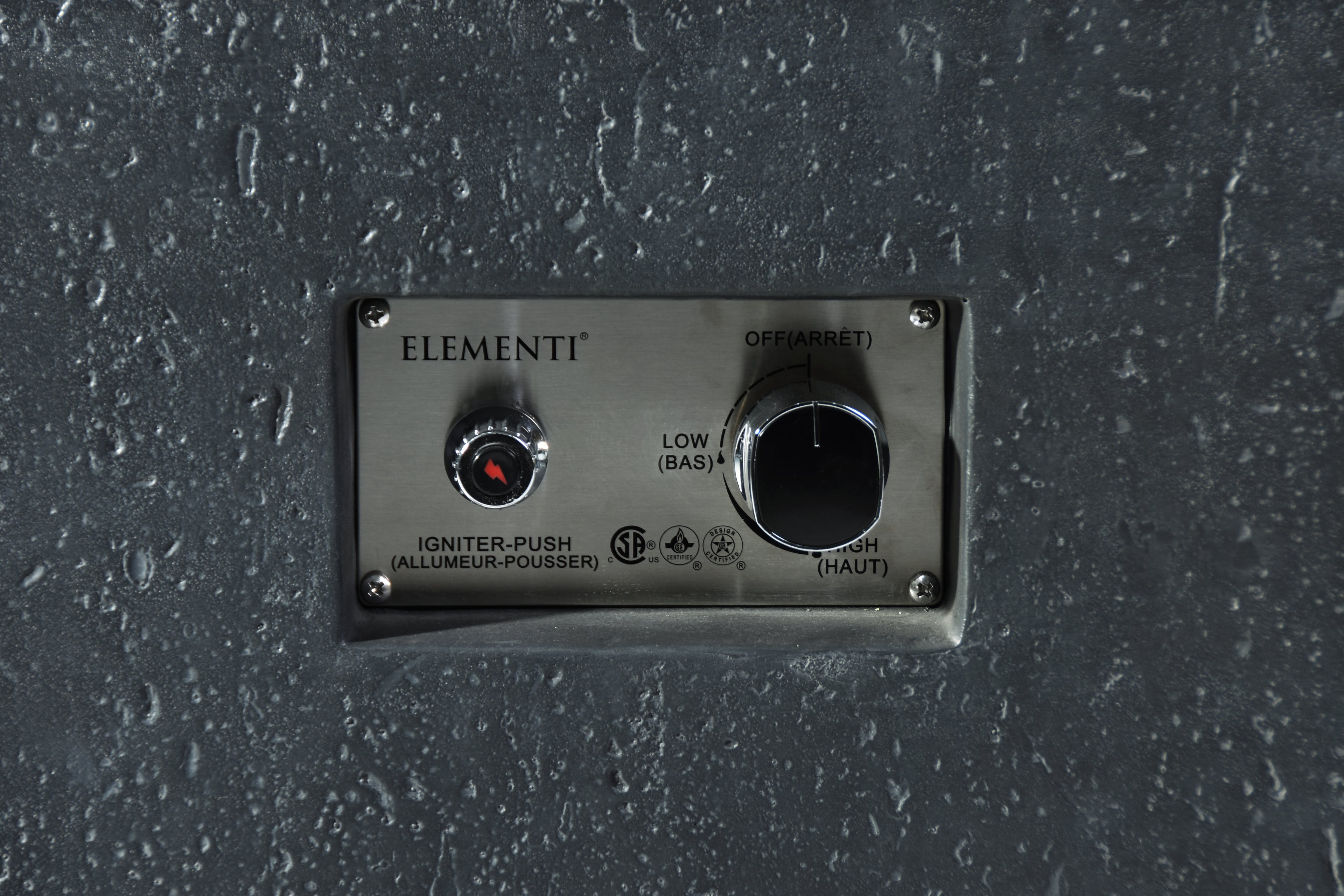 Elementi bergen vuurtafel gas