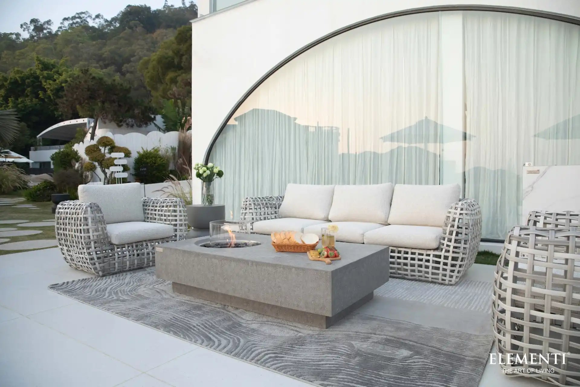 Elementi luxe vuurtafel design