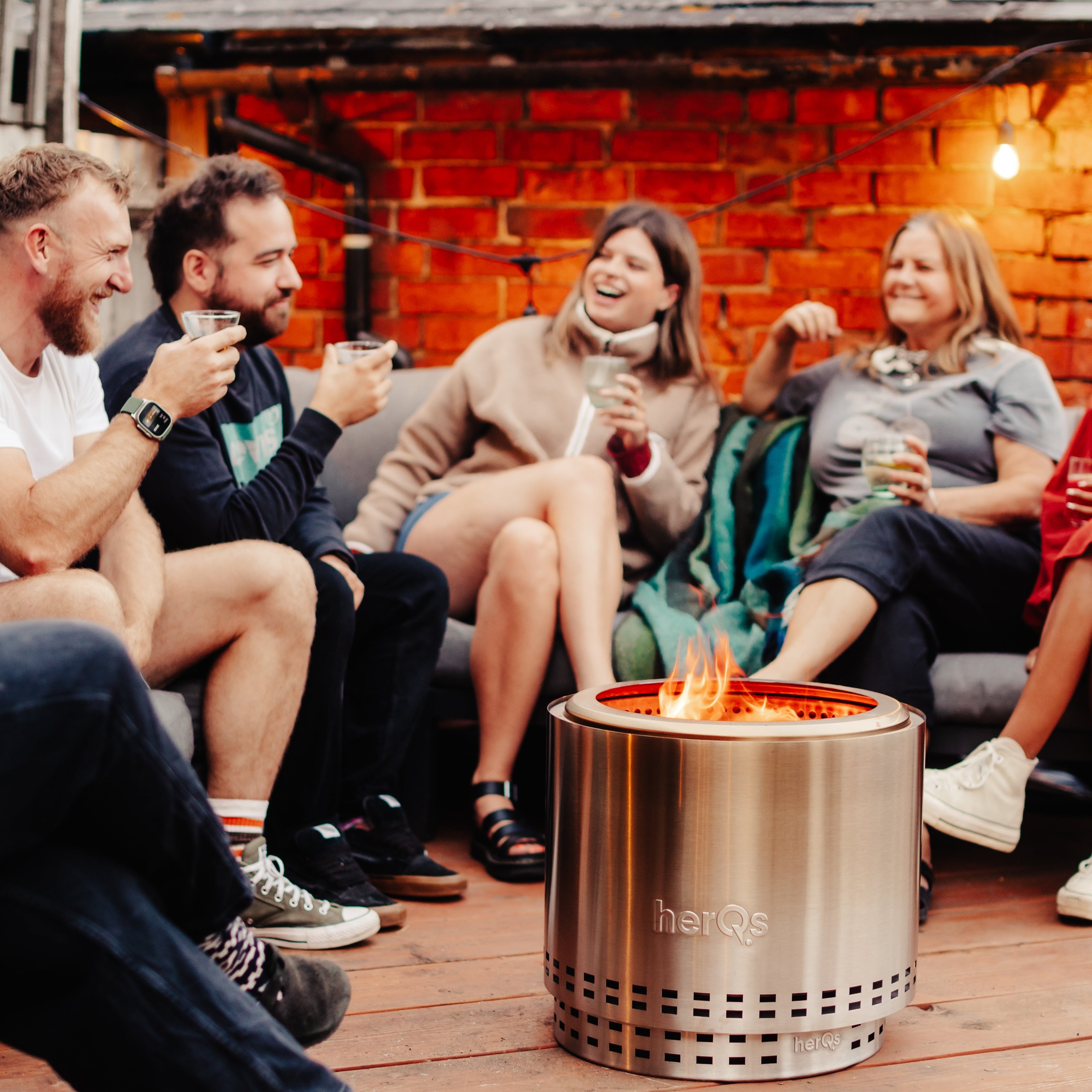 HerQs smokeless firepit blaze