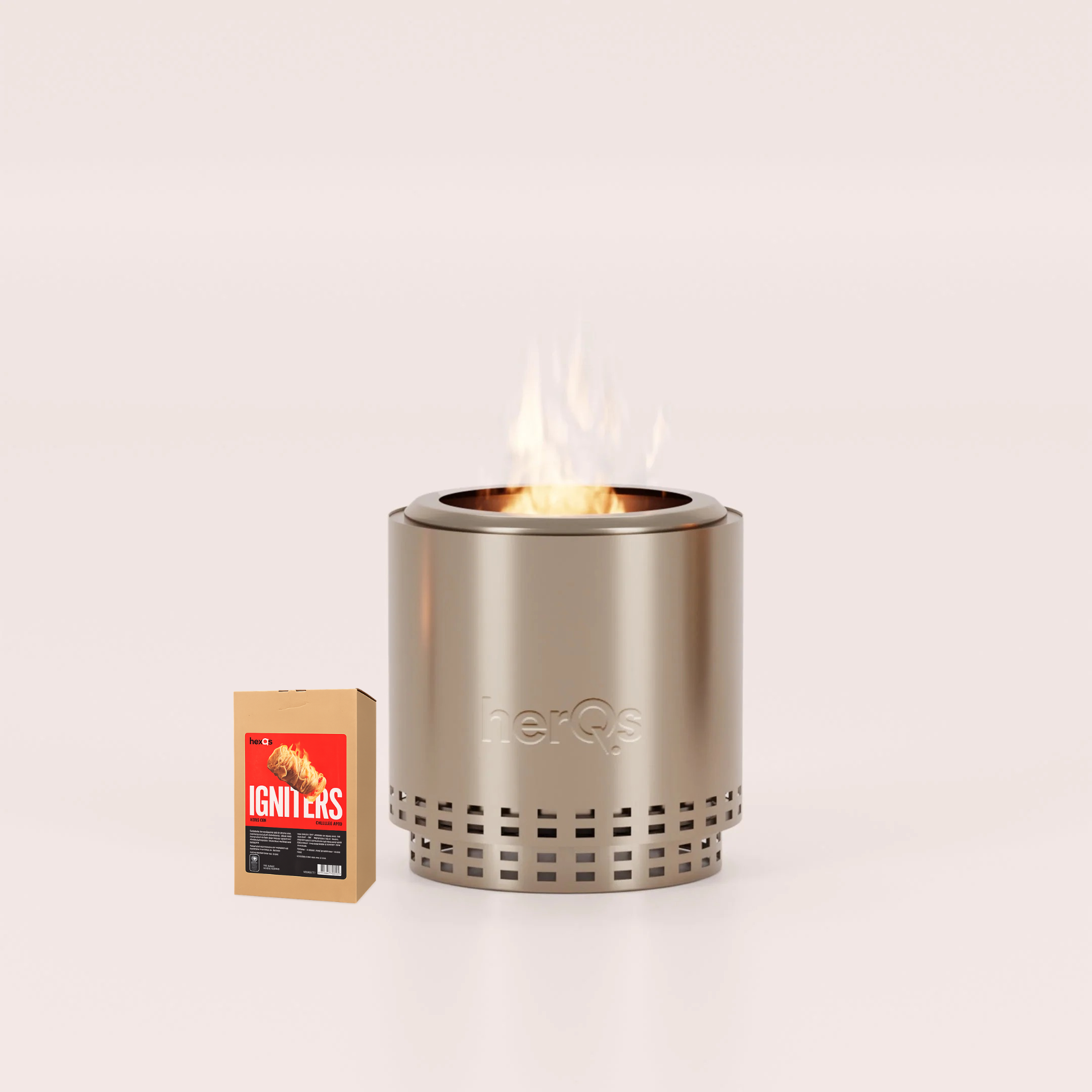 HerQs smokeless firepit cozy + 100 gratis fire starters