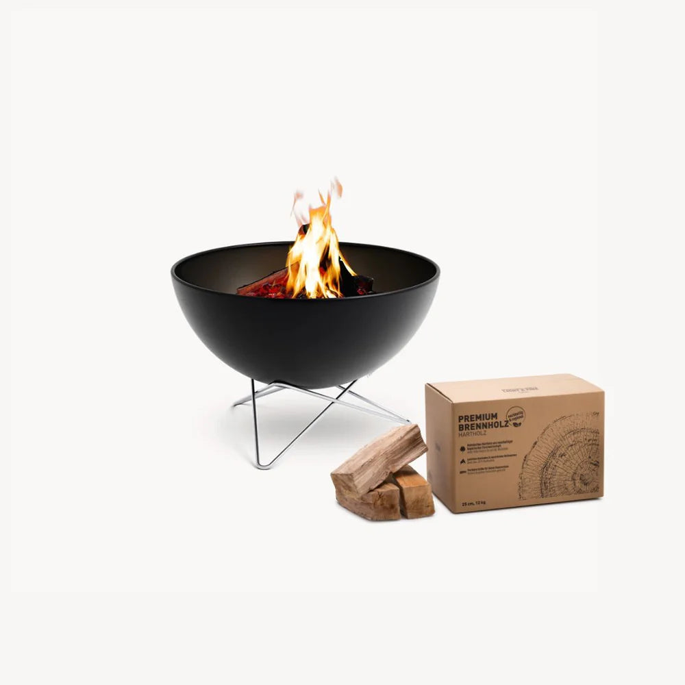 Höfats bowl 57 vuurkorf met stervoet + premium hout
