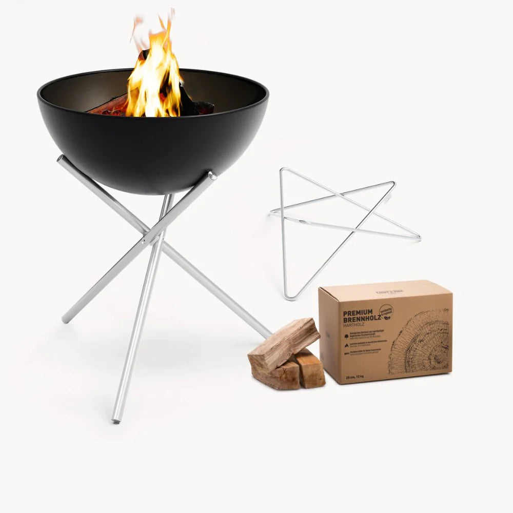 Höfats bowl 70 vuurkorf flex set + premium hout