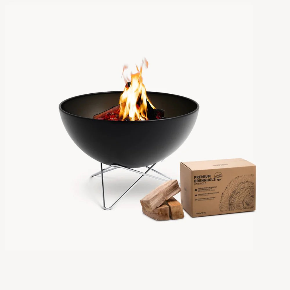 Höfats bowl 70 vuurkorf met stervoet + premium hout