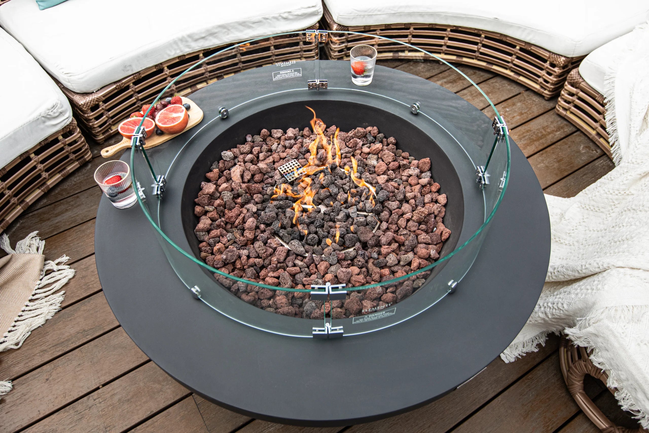 Elementi lunar bowl vuurtafel gas