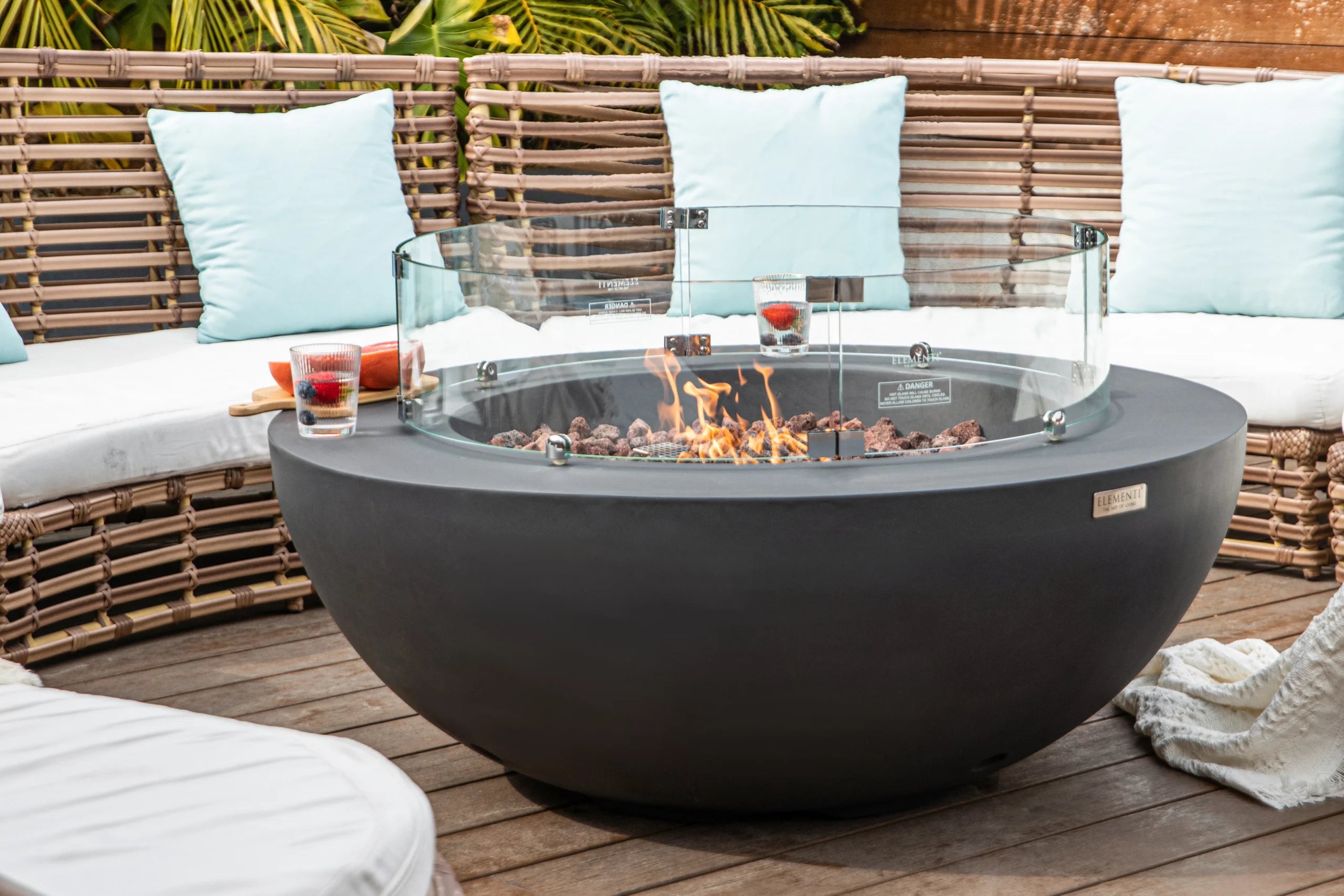 Elementi lunar bowl vuurtafel gas