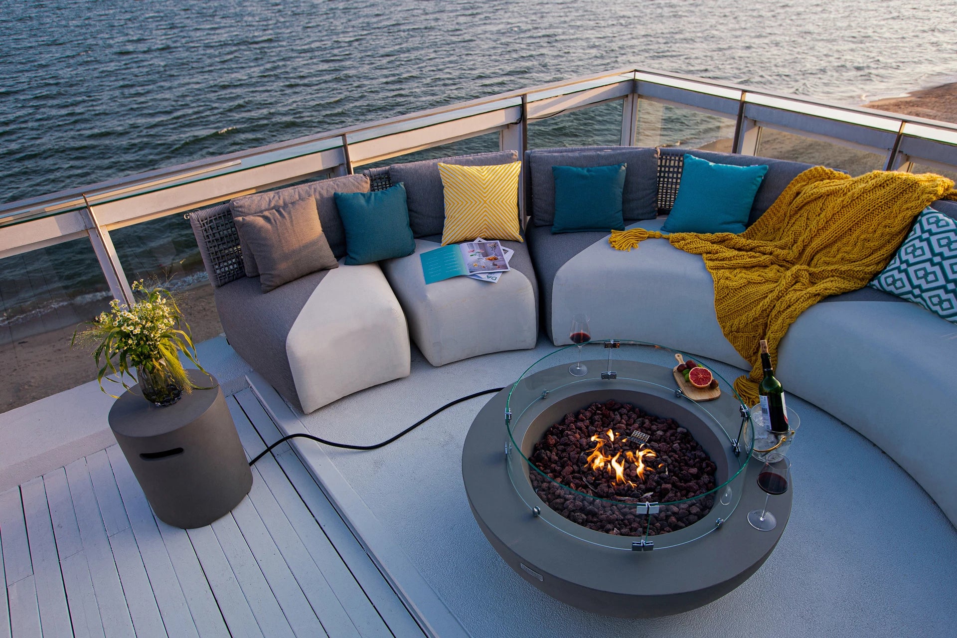 Elementi lunar bowl vuurtafel gas