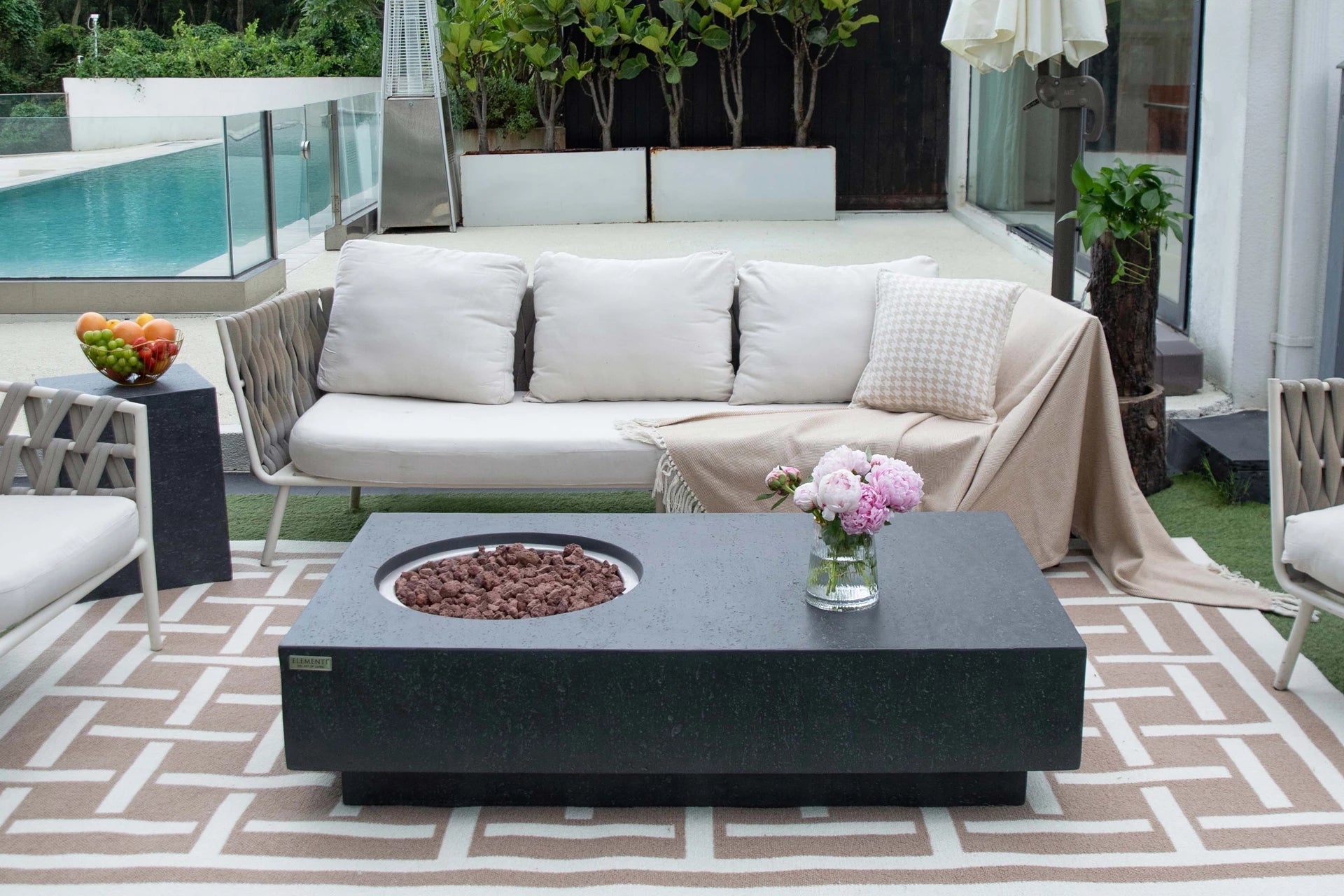 Elementi metropolis vuurtafel gas