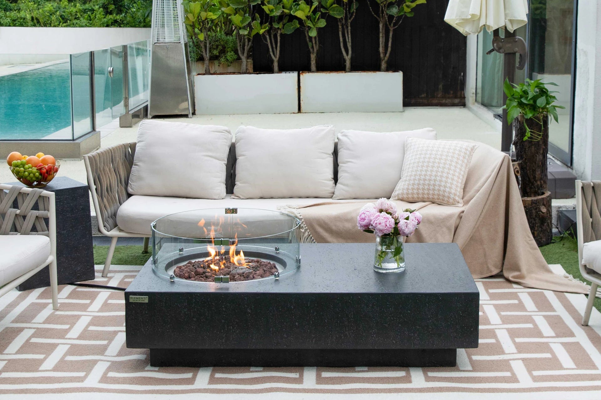 Elementi metropolis vuurtafel gas