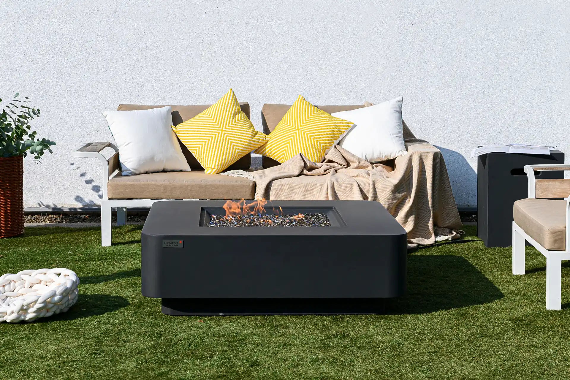 Elementi bergamo vuurtafel gas