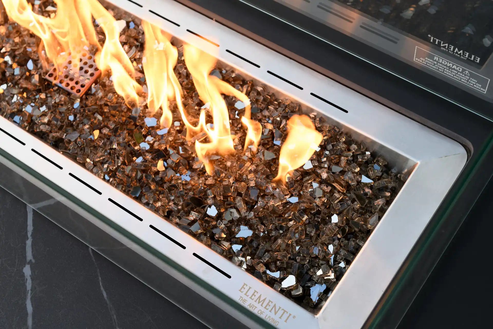 Elementi valencia porselein vuurtafel gas