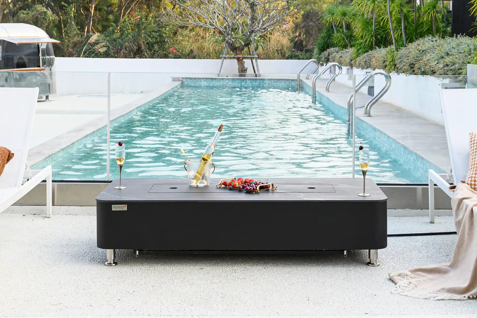 Elementi valencia porselein vuurtafel gas