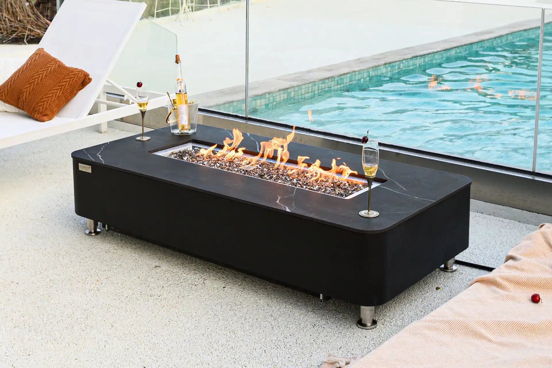 Elementi valencia porselein vuurtafel gas