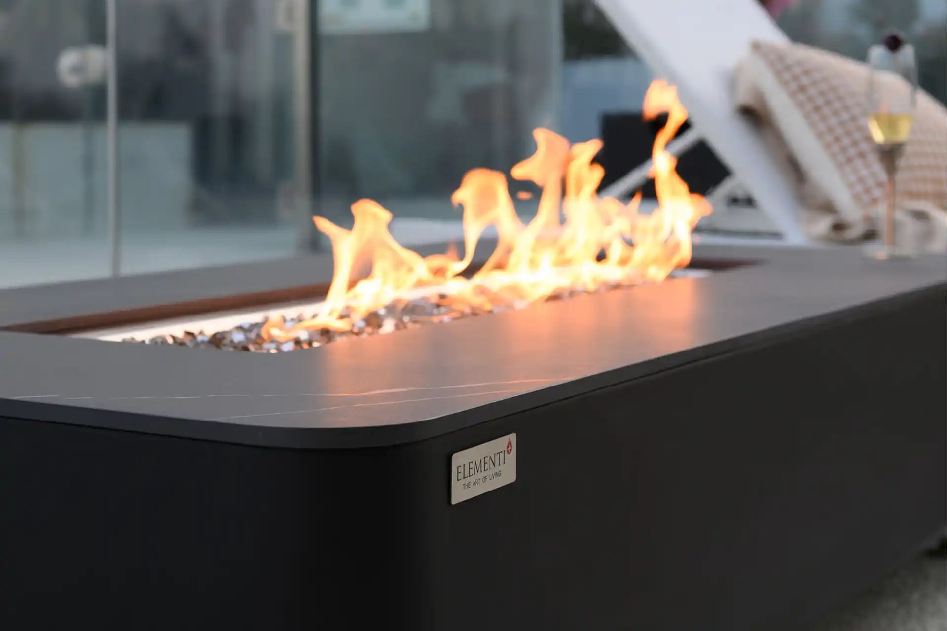 Elementi valencia porselein vuurtafel gas