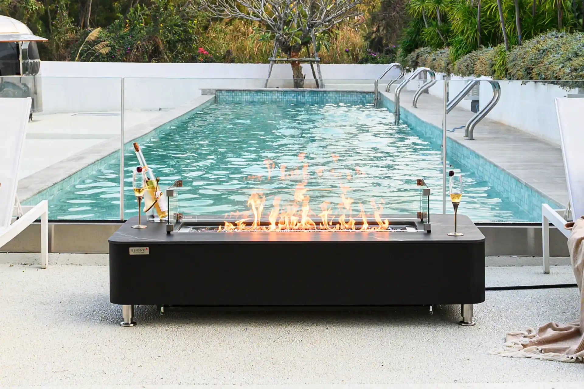 Elementi valencia porselein vuurtafel gas