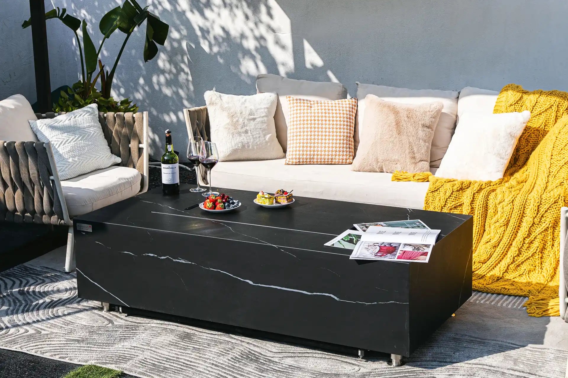 Elementi varna porselein vuurtafel gas