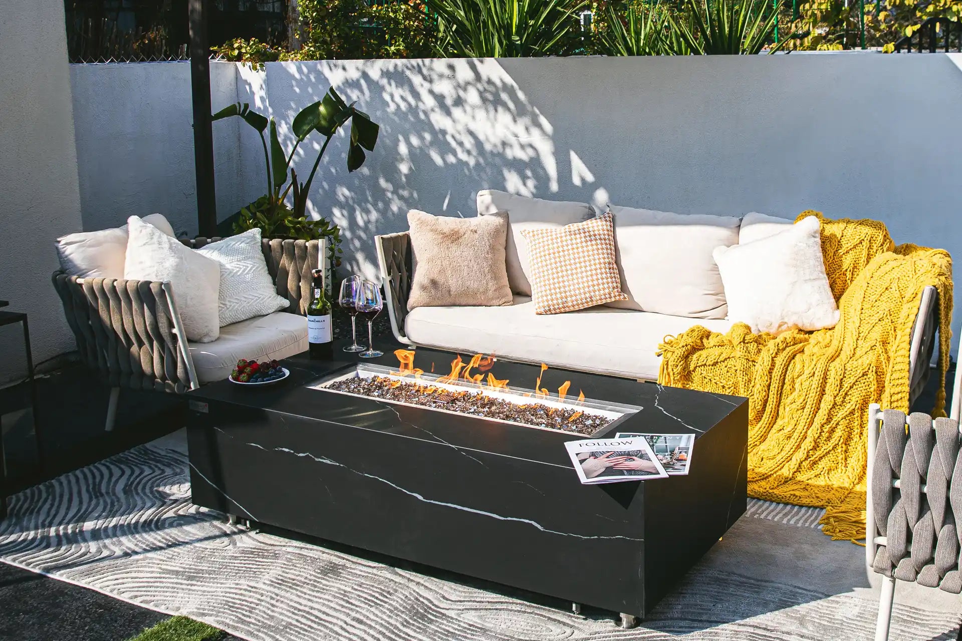 Elementi varna porselein vuurtafel gas