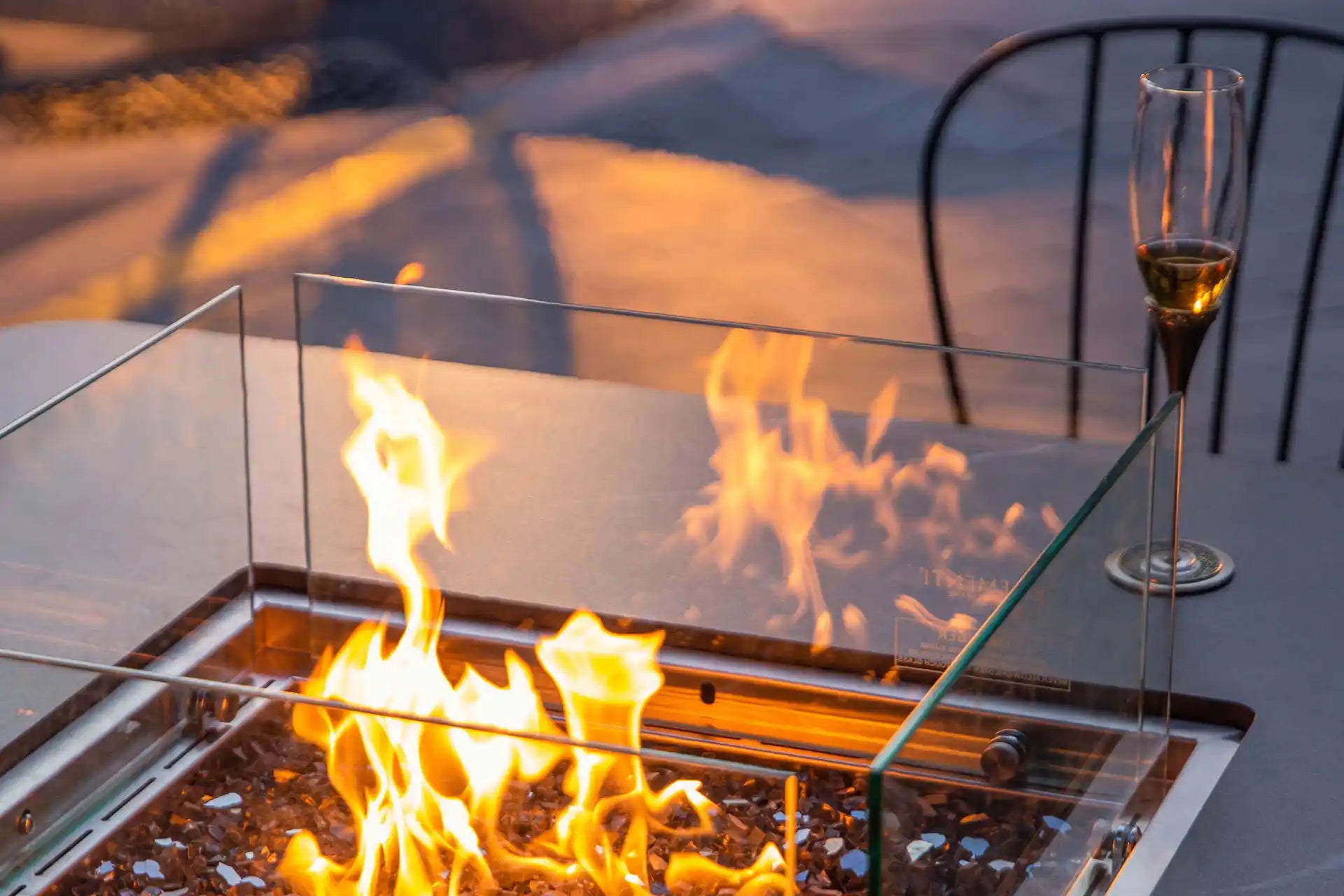 Elementi brugge porselein vuurtafel gas