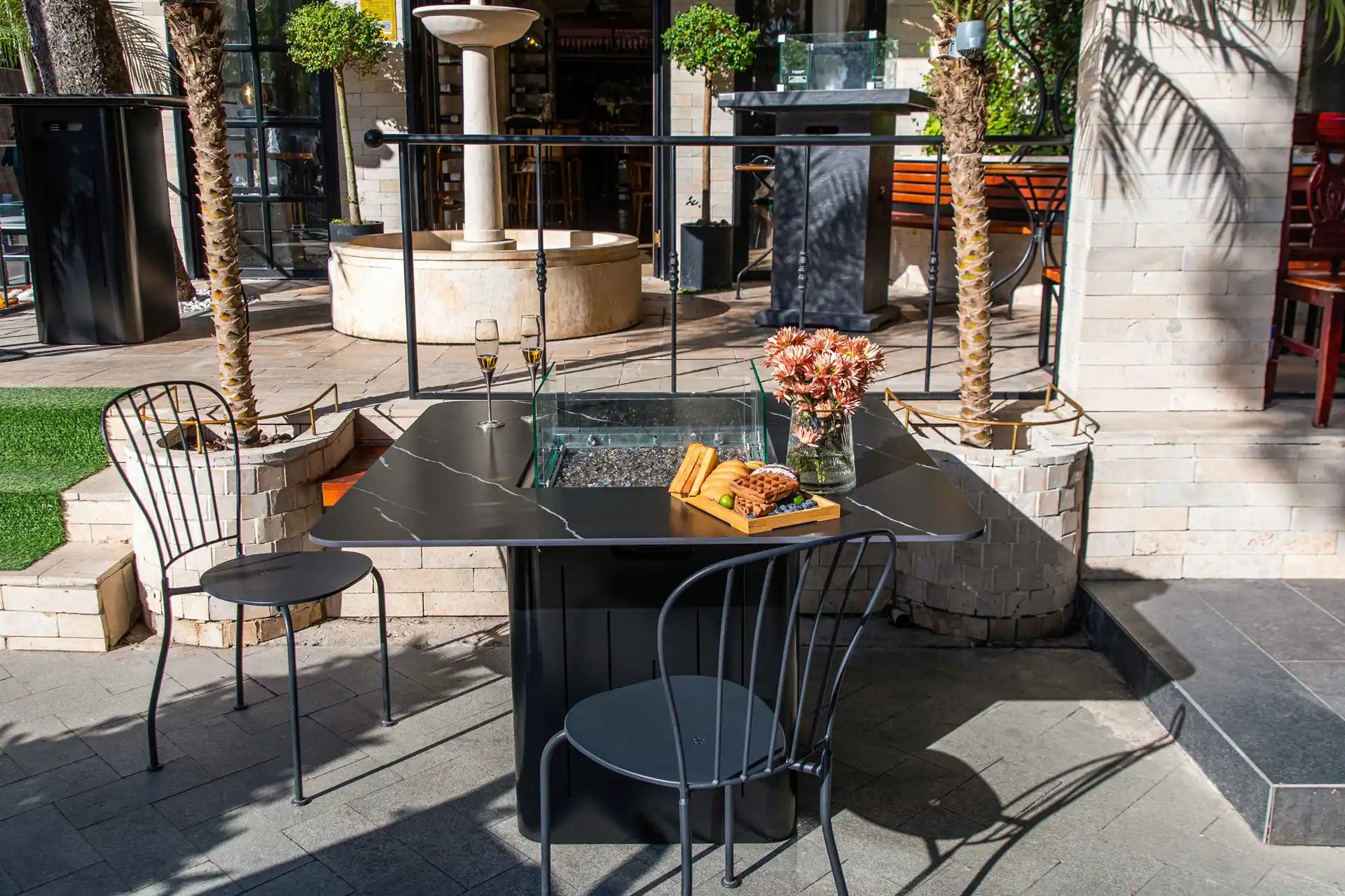 Elementi brugge porselein vuurtafel gas