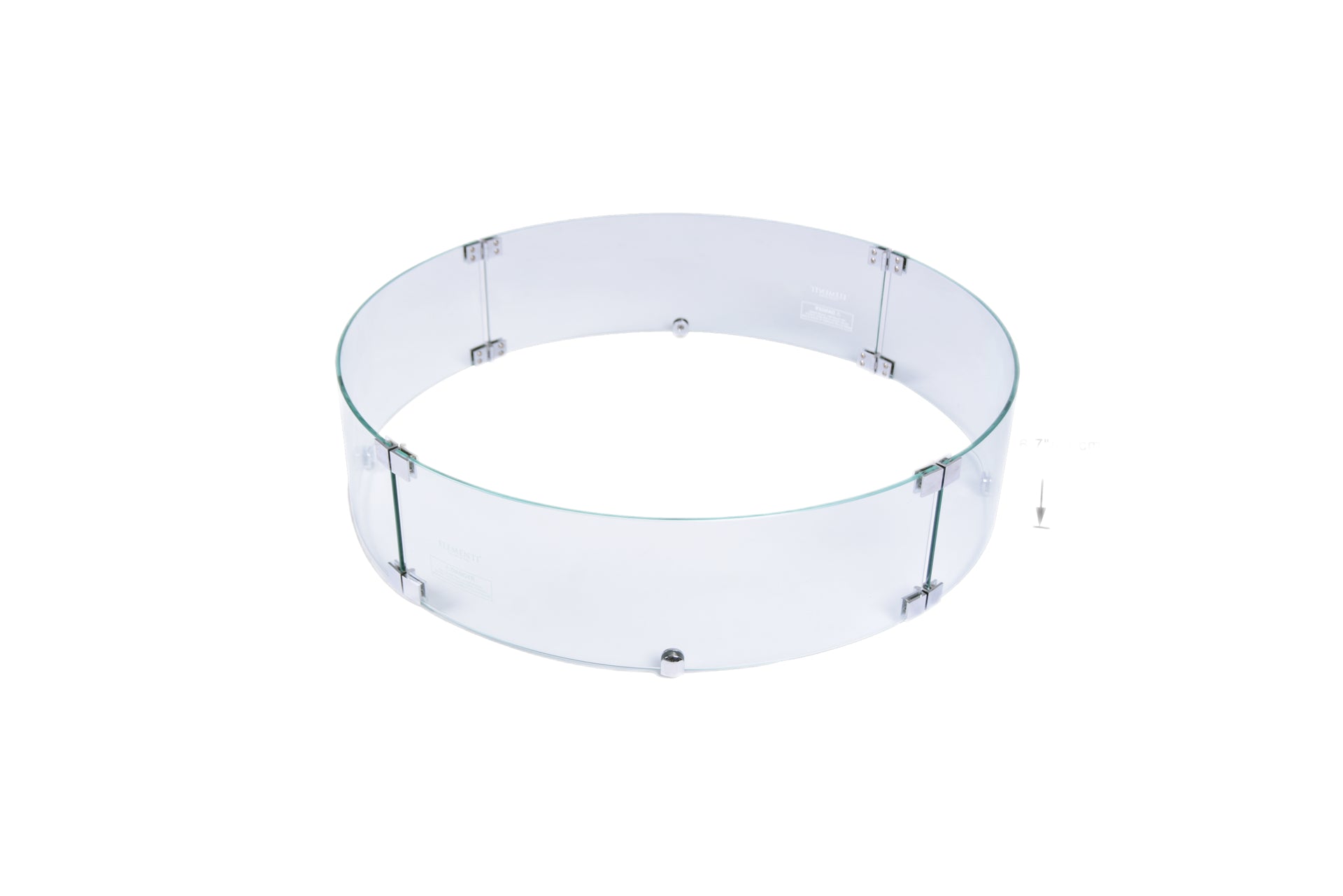 Elementi glazen windscherm rond 62cm