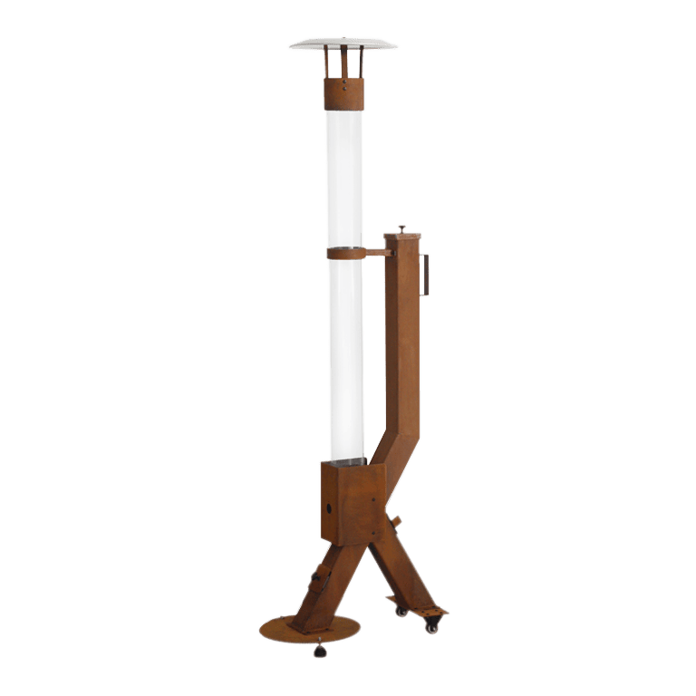 Pellet terrasverwarmer cortenstaal