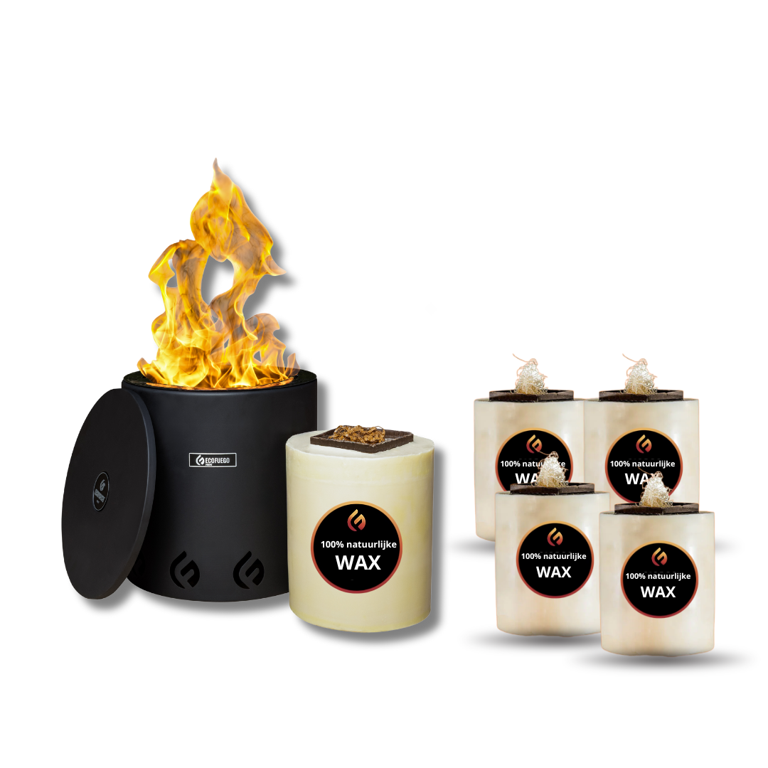 EcoFuego el campo vuurkorf met 4 navulkaarsen