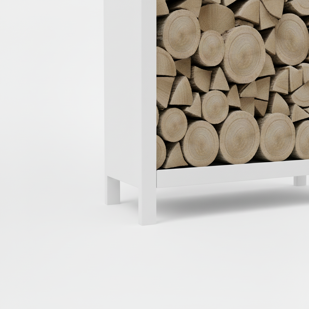 Houtopslag wit gepoedercoat 180x80x40cm