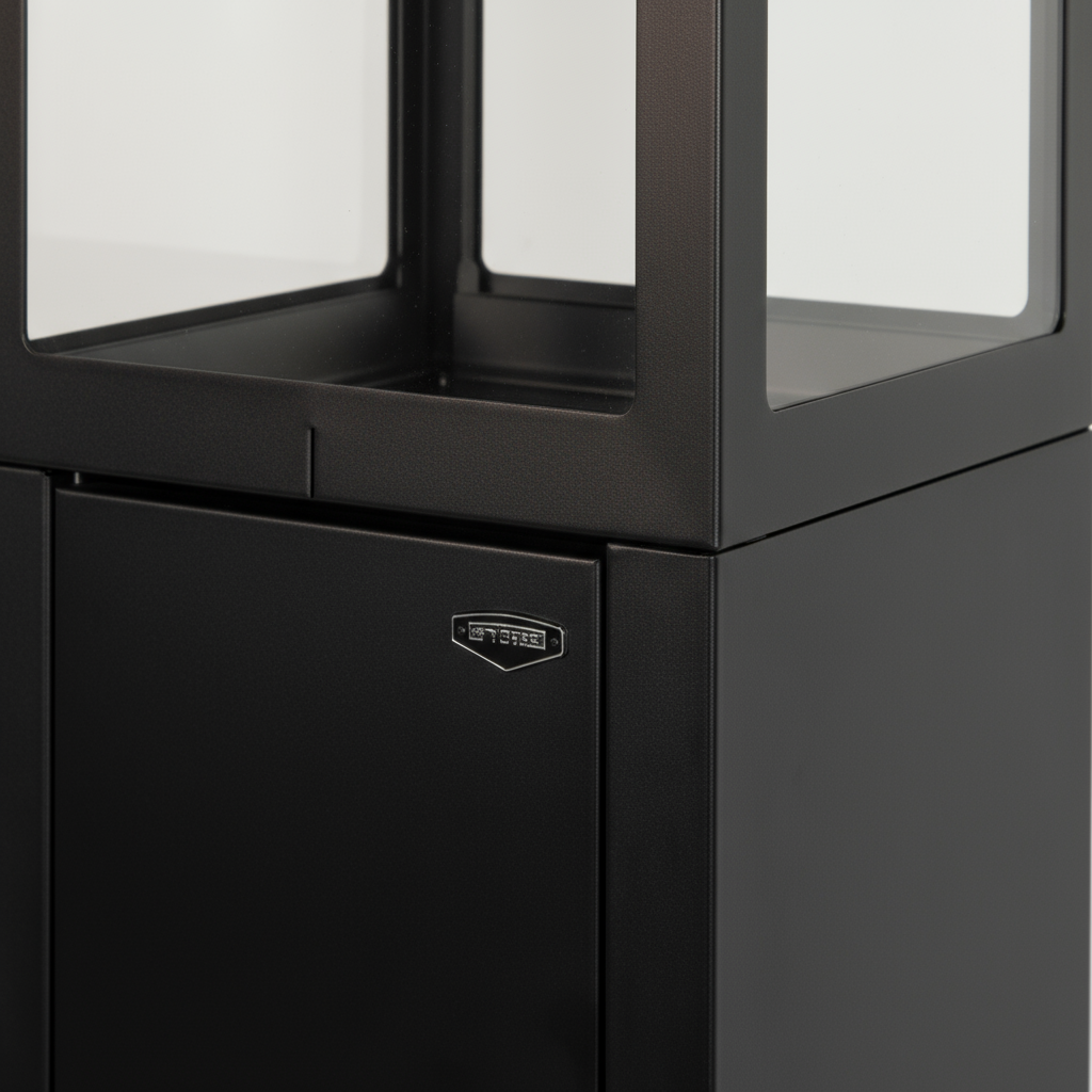 Close-up vierkante terrasverwarmer