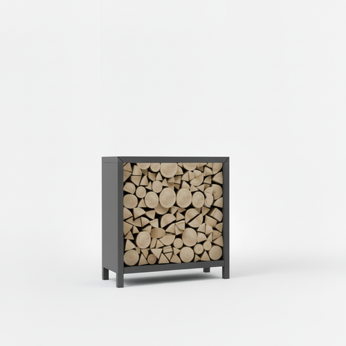 Houtopslag antraciet gepoedercoat 100x100x40cm