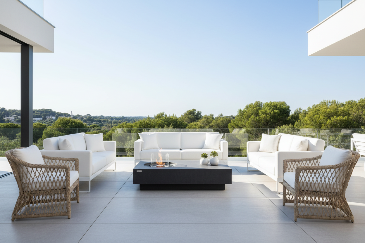 Elementi luxe vuurtafel design