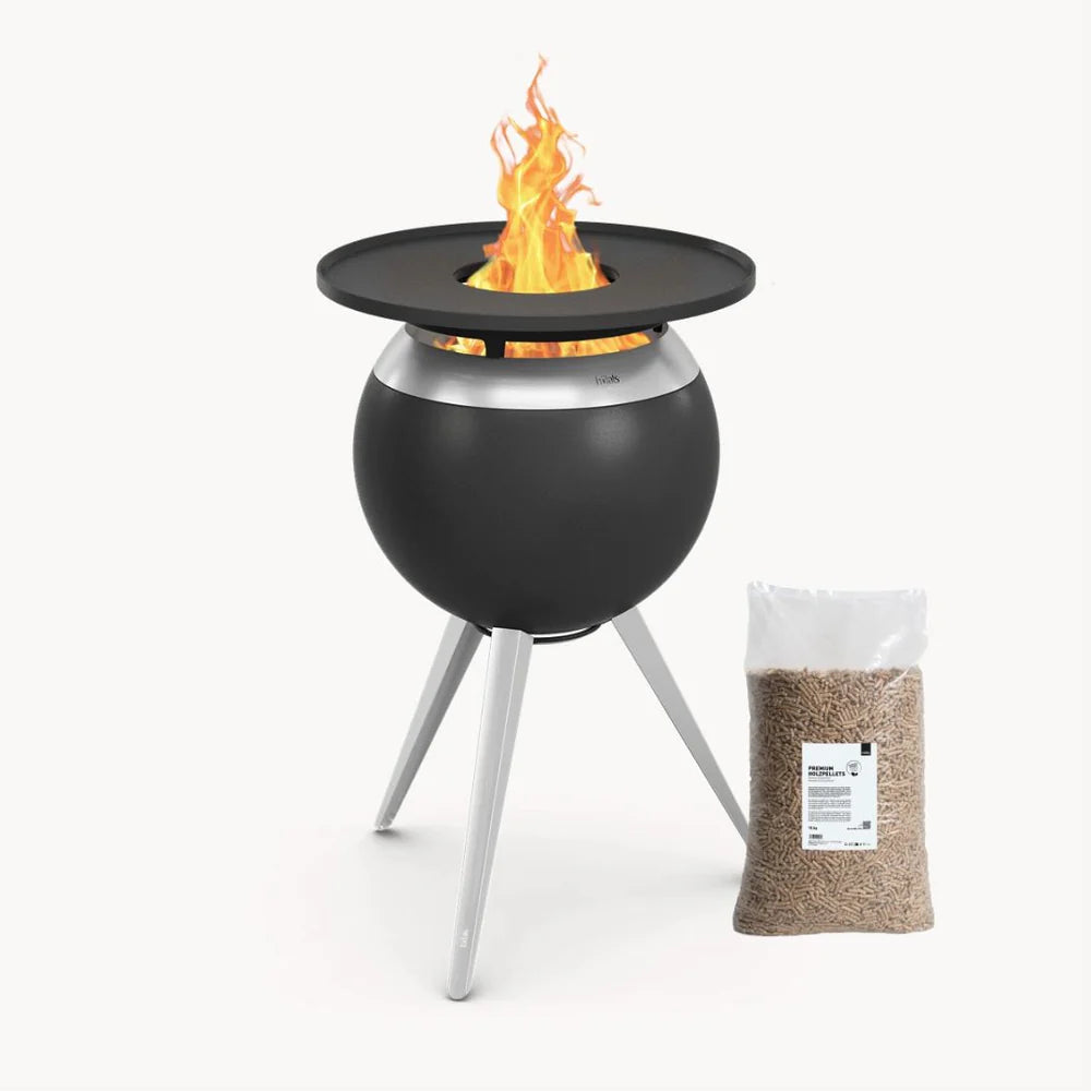 Höfats Moon 45 Plancha BBQ Set Hoog – Inclusief Gratis 15 kg Premium Pellets